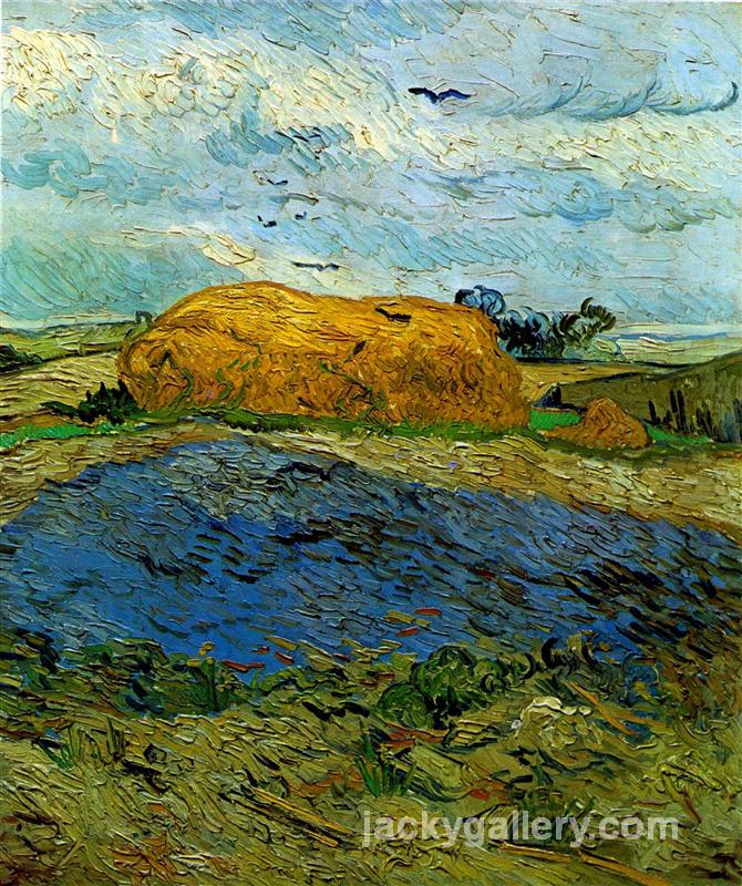 Haystack under a Rainy Sky, Van Gogh painting